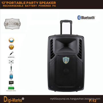 12 &#39;&#39; Mobile Party DJ Dancing Karaoke Trolley Bluetooth Active Speaker